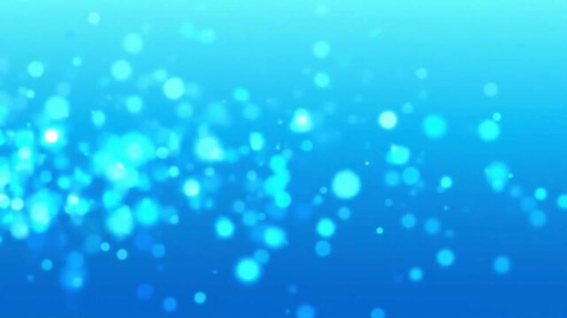Floating Light Particles on Blue Gradient