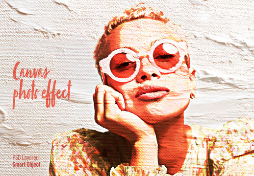 Canvas Texture Photo Effect