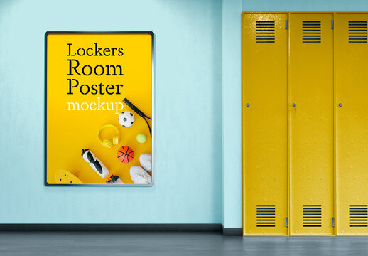 Locker Room Poster Mockup