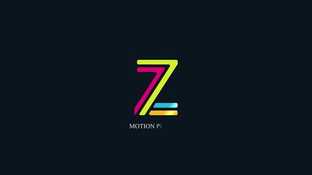 Black background beautiful motion picture logo animation, logo, logo with black background, business logo