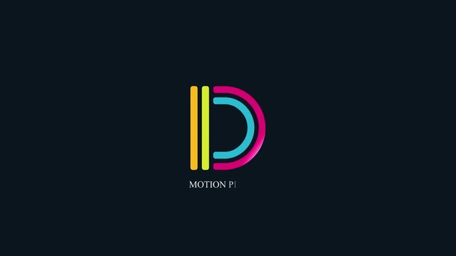 Black background beautiful motion picture logo animation, logo, logo with black background, business logo, creative