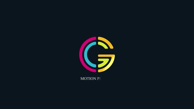 Black background beautiful motion picture logo animation, logo, logo with black background