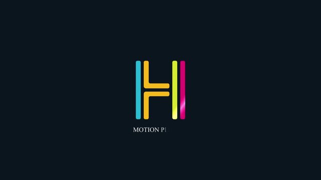 Black background beautiful motion picture logo animation, logo, logo with black background