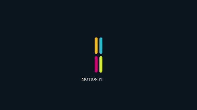 Black background beautiful motion picture logo animation, logo, logo with black background