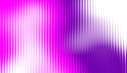 Obraz premium Pink and purple gradient background with glowing glass effect and vertical light lines. Overlay vertical ribbed glass effect. Modern futuristic