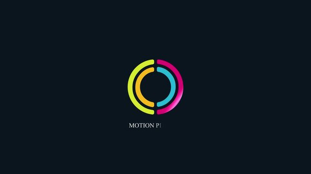Black background beautiful motion picture logo animation, logo, logo with black background, business logo