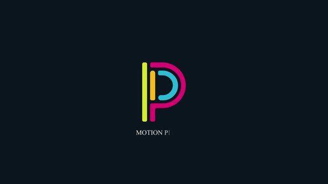 Black background beautiful motion picture logo animation, logo, logo with black background, business logo