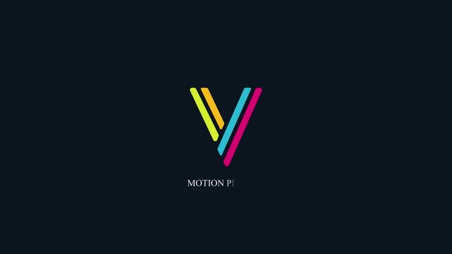 Black background beautiful motion picture logo animation, logo, logo with black background, business logo