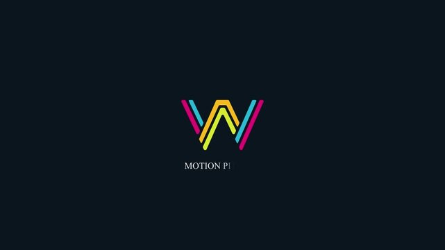 Black background beautiful motion picture logo animation, logo, logo with black background, business logo