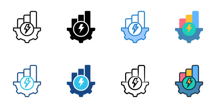 Optimization icons set multiple style collection. Editable stroke 
