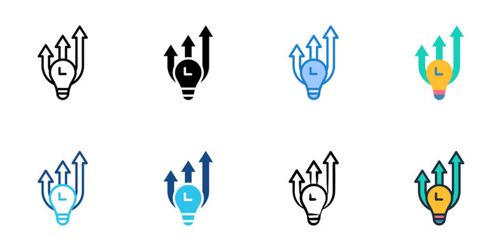 Energy efficiency icons set multiple style collection. Editable stroke 
