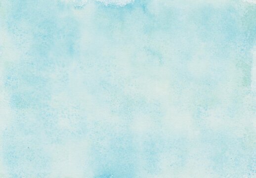 Watercolor background painted with a light-blue watercolor pencil and a sponge across the entire surface