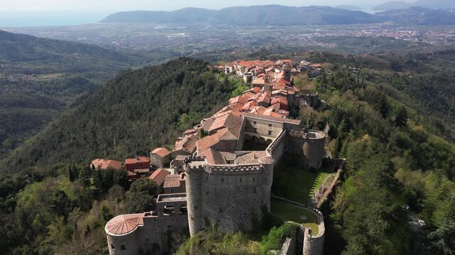Malaspina Castle is a historic residence protected by the Superintendence for Artistic and Architectural Heritage world located in  Fosdinovo , Massa Carrara, Lunigiana region, Italy  Tuscany 