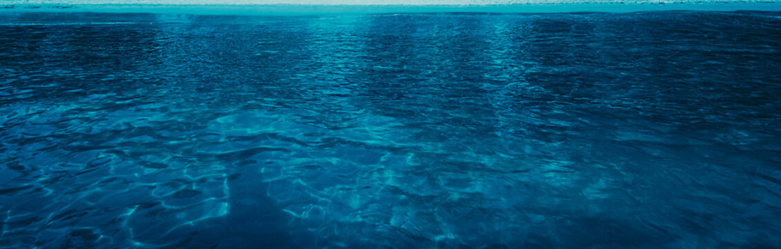 seawater in dark blue, long banner