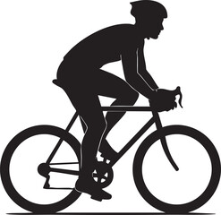 Fototapeta premium Silhouette of a person riding a bicycle