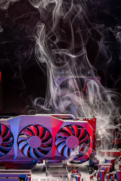 Smoky graphics card when overclocking the main unit.
