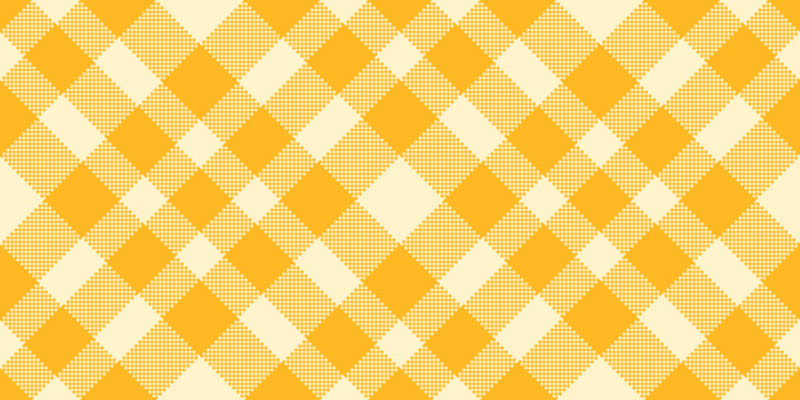 Production pattern background seamless, golf tartan textile check. Shirt plaid texture vector fabric in amber and light colors.