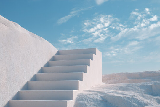 Empty steps leading nowhere. The career ladder.