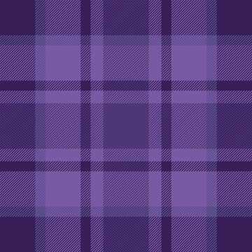 Invite textile texture plaid, proud background check tartan. Serene vector pattern seamless fabric in violet and indigo colors.