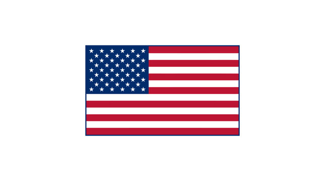 Vektor ilustrasi ikon bendera Amerika Serikat berbentuk tombol patriotik dengan simbol bintang dan garis-garis nasional untuk spanduk negara Amerika