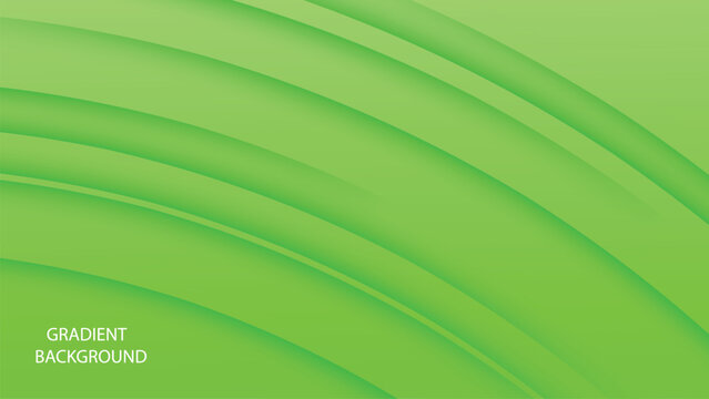 Abstract Green Gradient Background with Dynamic Eco Wave Curves