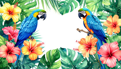 Obraz premium An illustration of a frame with colorful flowers on a white background.