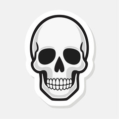 Obraz premium Stylized Human Skull Icon