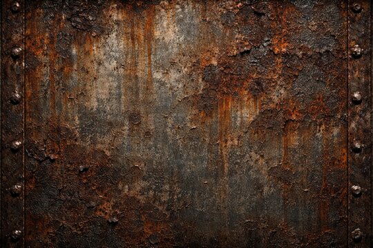 Corroded metal sheet texture featuring industrial style background suitability