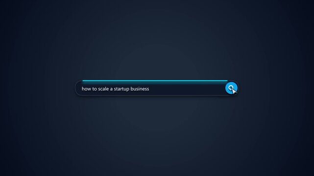 modern digital search bar interface glowing on dark background