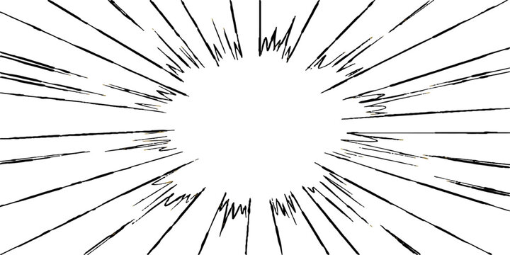 A powerful burst of energy radiating outward from a central point, full of dynamism and strength.