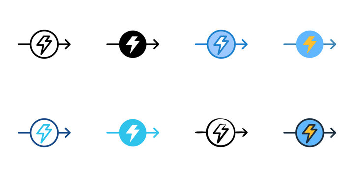 Current icons set multiple style collection. Editable stroke 
