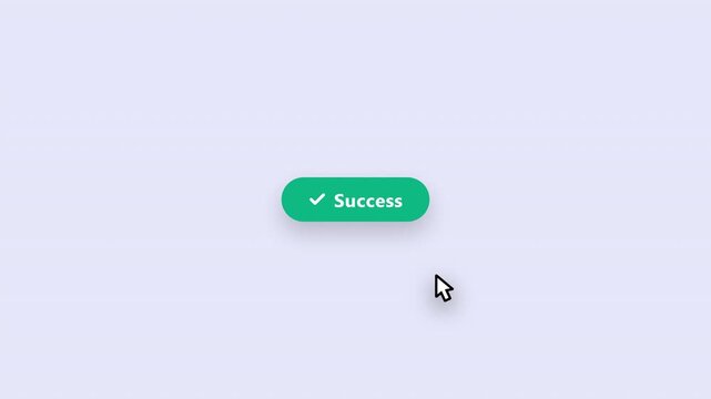 Animated UI buy now button with loading spinner transitioning to green success checkmark