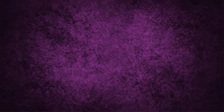 A dark purple grunge background features a textured violet paint design with aged paper patterns and vintage pink light accents on a grungy wall material