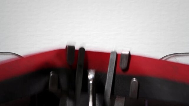 the power of words message concept written with a typewriter