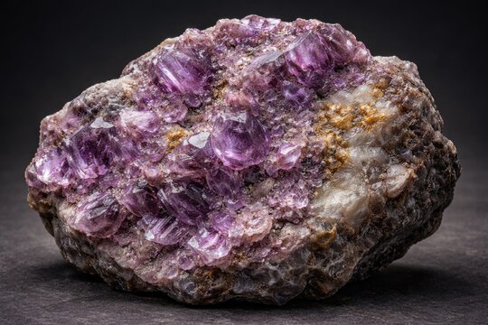 Lepidolite rock sample rich in lithium plus significant rubidium and caesium minerals