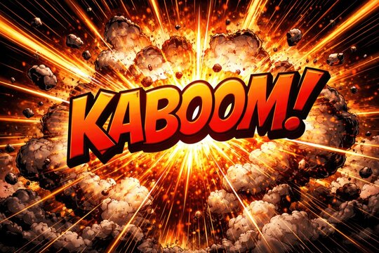 bold kaboom comic book impact illustration