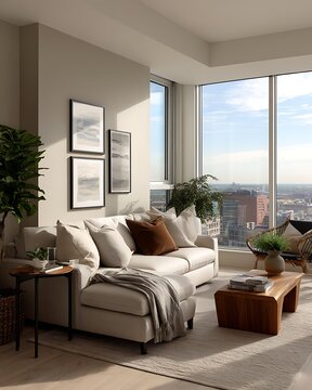 modern urban condo interior luxury minimalist New York living compact city lifestyle design