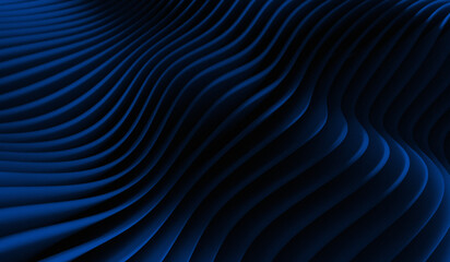 A soft blue with dark gradations and a series of curved lines or layers that resemble folds of fabric, sand dunes, or sound waves. This pattern creates a sense of depth and subtle movement. © Mifta