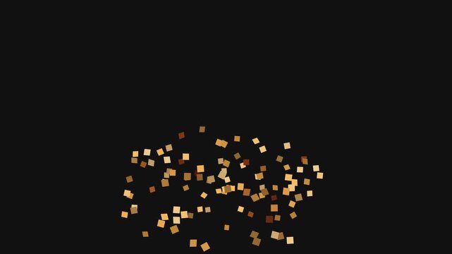 8 colorful confetti animations bundle pack on black background featuring falling, bursting and sparkling particles, perfect for celebrations, party videos, overlays and motion graphics