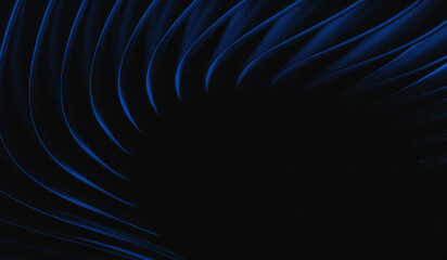 A soft blue with dark gradations and a series of curved lines or layers that resemble folds of fabric, sand dunes, or sound waves. This pattern creates a sense of depth and subtle movement. © Mifta