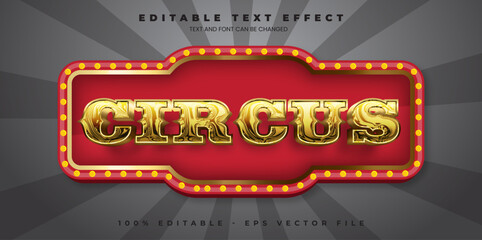circus editable text effect in modern trend style © Dhm