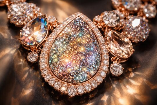 Chic jewelry piece with druzy accents and multifaceted gemstone highlights