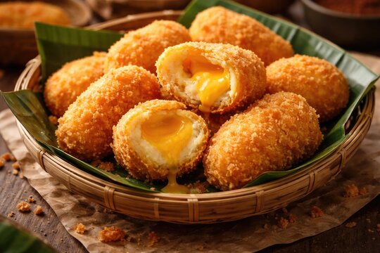 Golden Telor Gabus Treat Featuring Crispy Shell and Soft Egg Filling