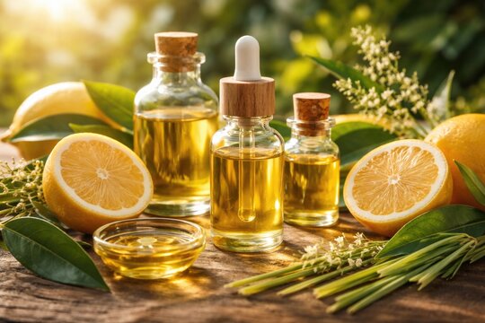 Natural plant essential oils containing citral lemon terpenoid compounds for aromatic formulations