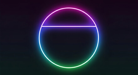 Obraz premium Neon Gradient Ring 3B