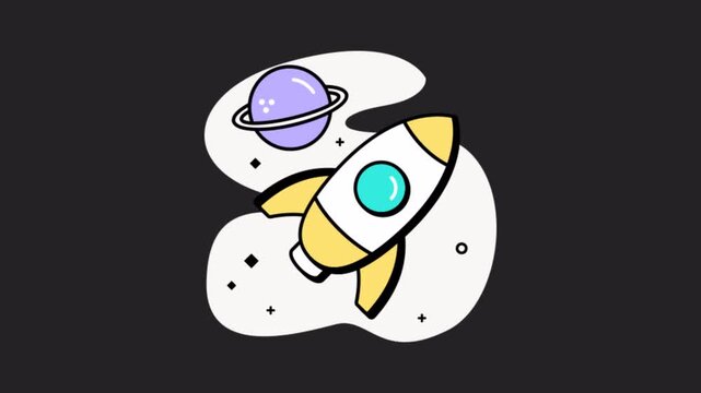 Space Mission  Animation Alpha Channel
