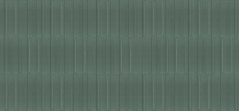 High resolution texture of decorative ceramic tiles in a muted green shade, blending textured relief and flat surfaces for modern design.