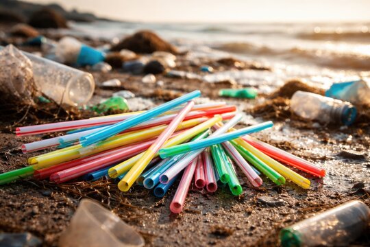 Lightweight plastic straws for single use drinks