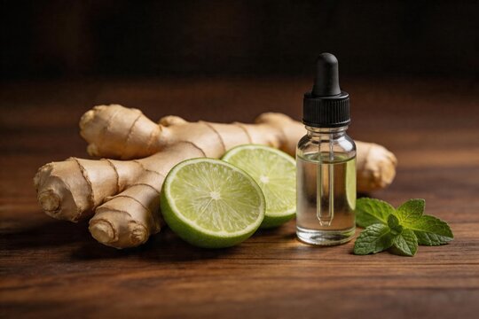 Essential oil with ginger lime and mint