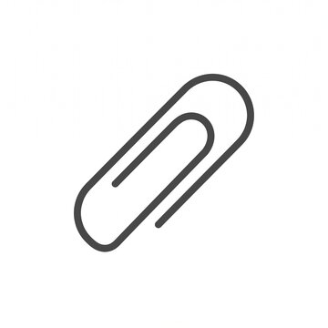 paper clip line icon illustration vector, vector isolated on white
